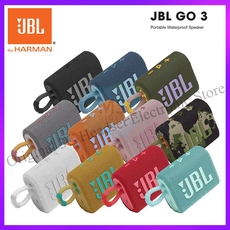 Оригинальный JBL Go 3 портативный Bluetooth беспроводной динамик GO3 IP67 водонепроницаемый пыленепроницаемый встроенный аккумулятор внешние вечерние динамики