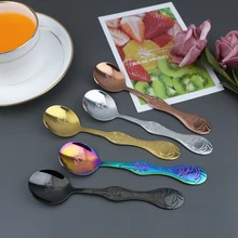 

Stainless Steel Cute Cat Mouse Spoon Cartoon Children Spoon Dessert Ice Cream Coffee Stirring Spoon Tableware Kitchen Supplies