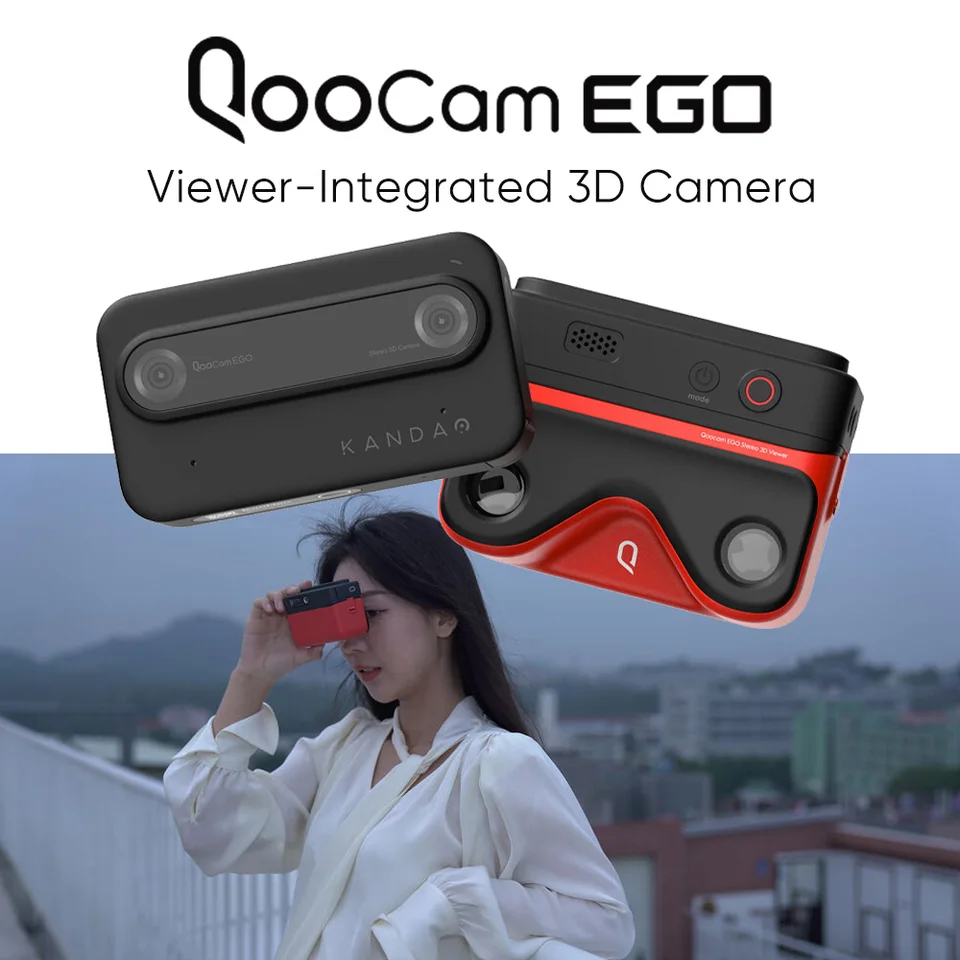 QooCam Ego 3Dカメラ 180度立体視 VR 4K 60fpsデジタルカメラ 3D