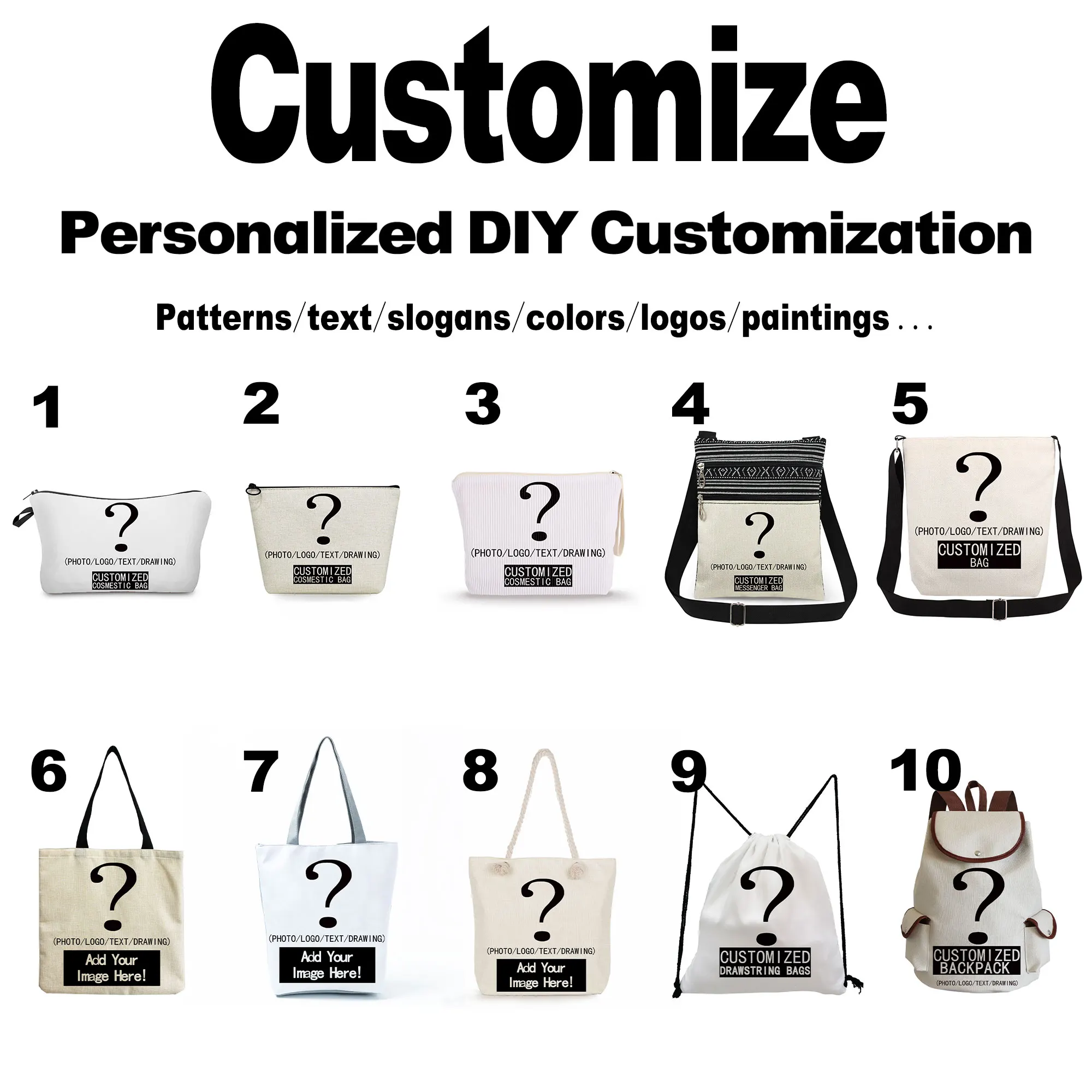 Personal Custom DIY Logo Makeup Bags Pouch Women Cosmetic Bag Toiletries Organizer Wedding Birthday Party Gift Photo Text Pouch