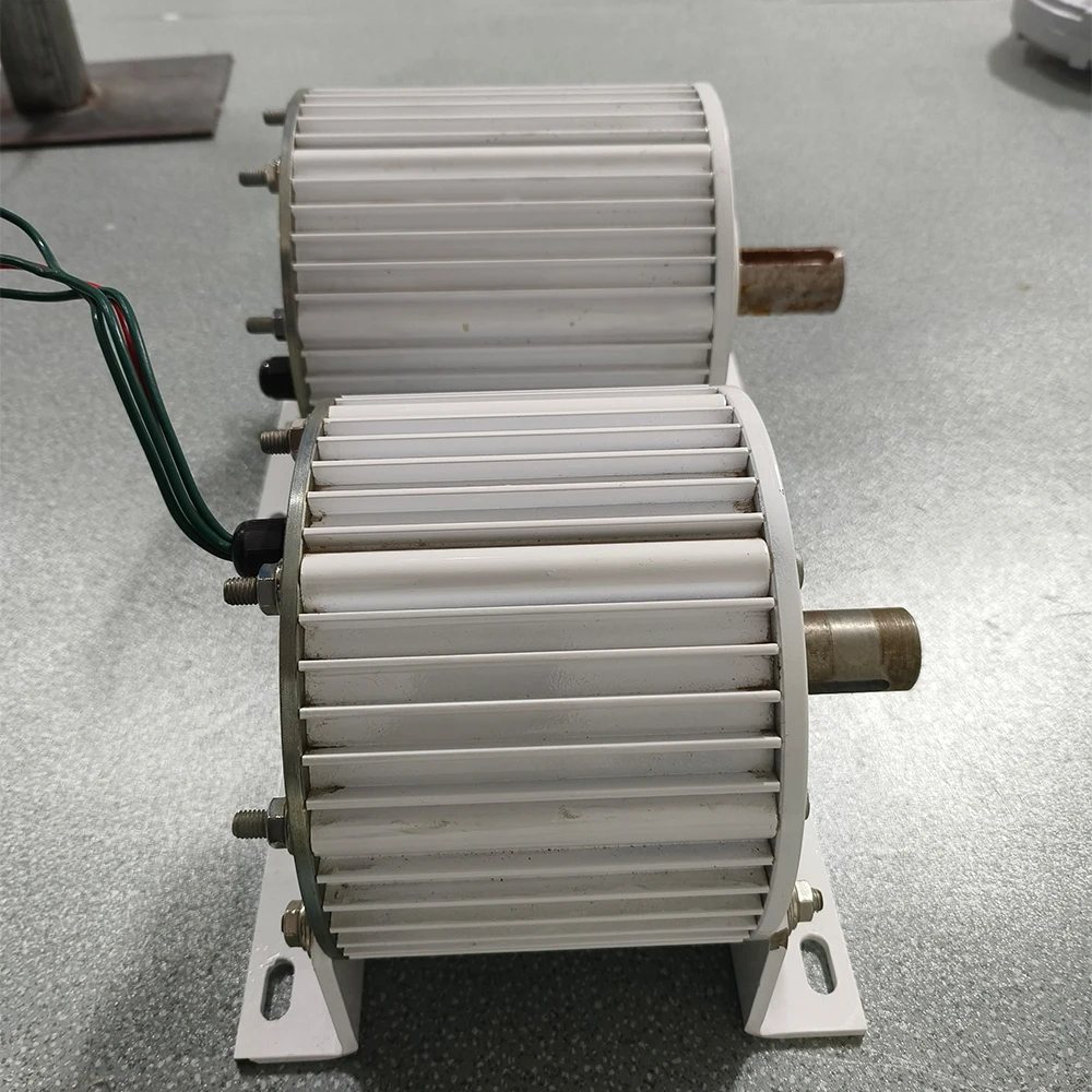 500RPM 220V 380V Three Phase 4 WIRES Electric Motor Permanent Magnet Generator Alternator With Reducer Complete Set