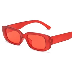Classic Red Retro Vintage Luxury Square Sunglasses with UV400 Protection (As picture)