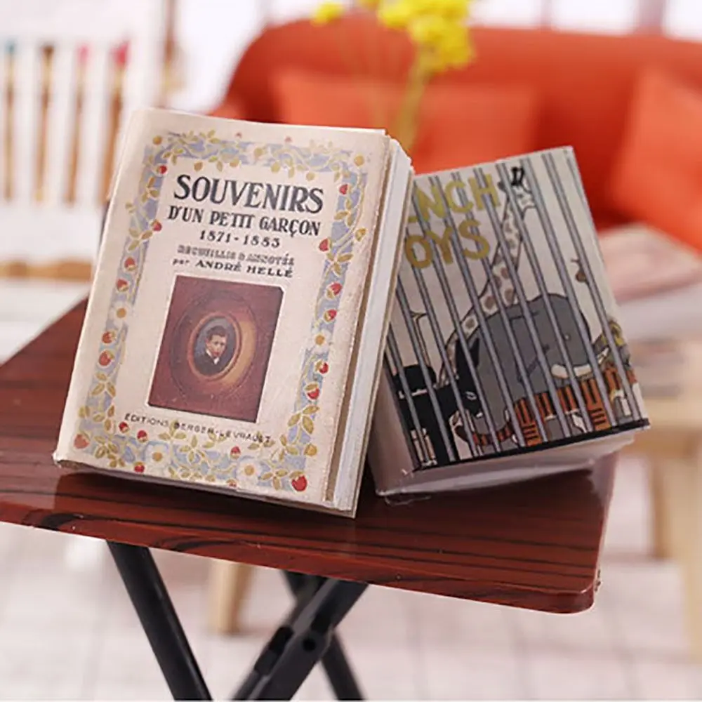 Gifts 1/6 1/12 Miniature Book Model Can Be Opened Doll Accessories Dollhouse Book Mini Furniture Multicolor Mini Books
