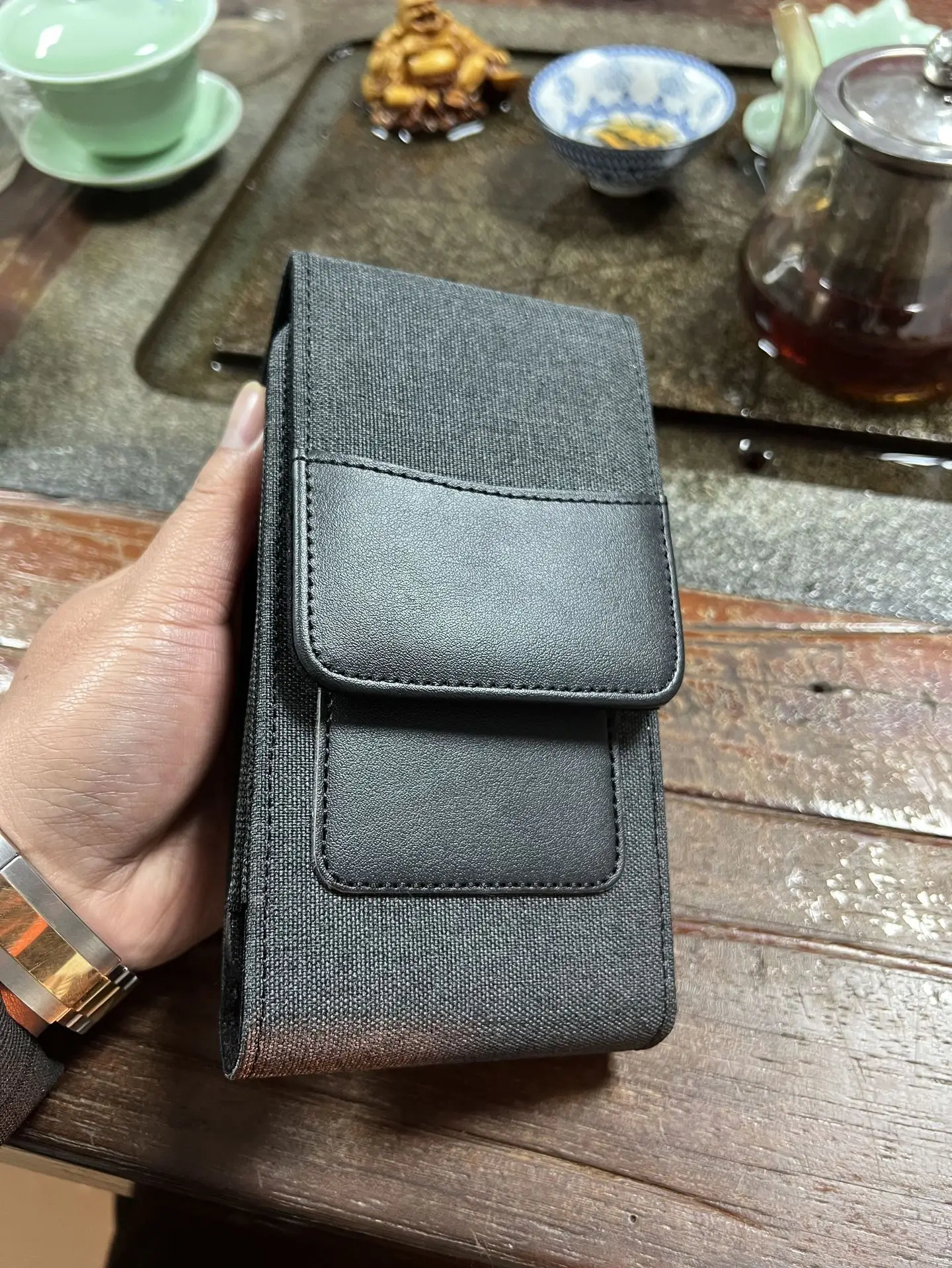 OPPO A2 Pro Find X6 Pro Reno11 Pro 옥스포드 천 지갑, 휴대폰 홀스터 플립 나일론 더블 백, 범용 보호 커버