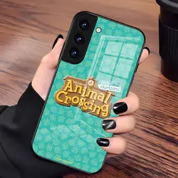 Animal Crossing Themed Glass Phone Case - Samsung A31 4G (Black1)