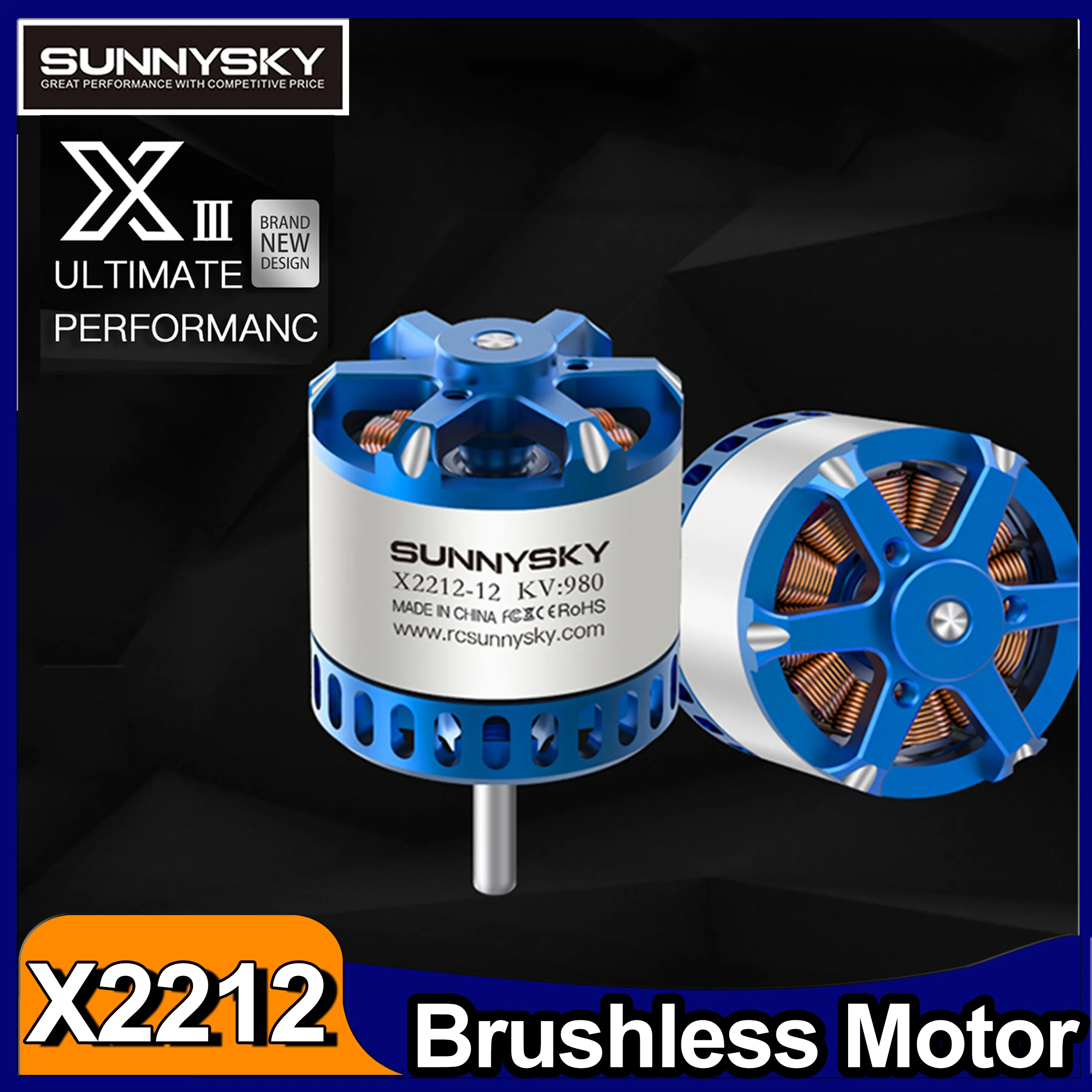 

Sunnysky X2212-III X2212 800KV 950KV 1250KV 1400KV Brushless Motor Aluminium for RC Quadcopter Airplanes Fixed Wing Plane