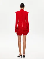 CNYISHE Hollow Out Long Sleeve Solid O Neck Hip Wrap Sheath Zipper Women Dresses Party Outfits Female Bodycon Vestidos Robes - Image 5