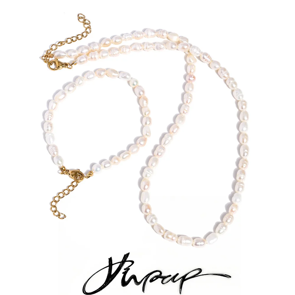 Yhpup Natural Freshwater Pearls Necklace