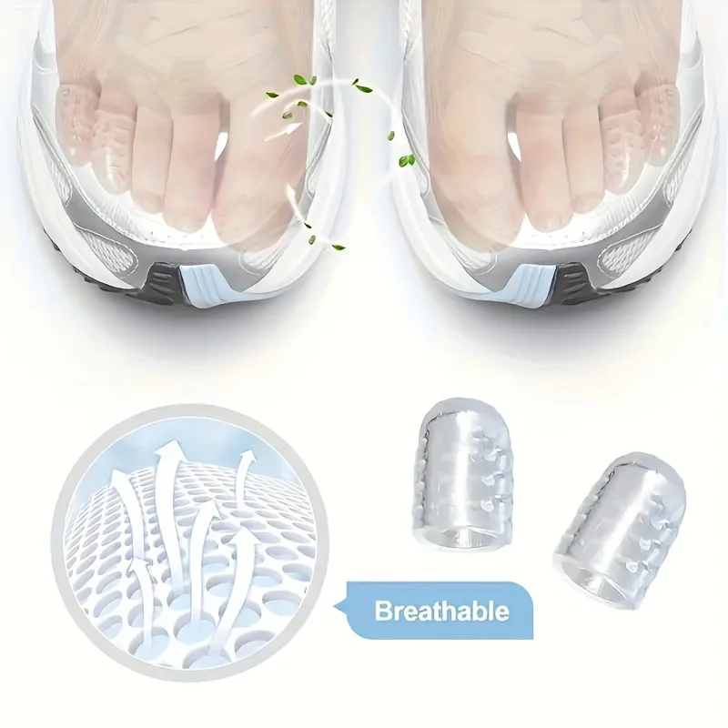 Silicone Toe Protector 20Pcs Breathable Gel Toe Cap Men and Women Tasteless Cover Small Anti Friction Tube
