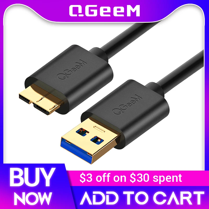 Micro USB 3.0 Cable Type A to Micro B Cable for External Hard Drive Disk HDD Samsung S5 Note3 USB HDD Data usb cable