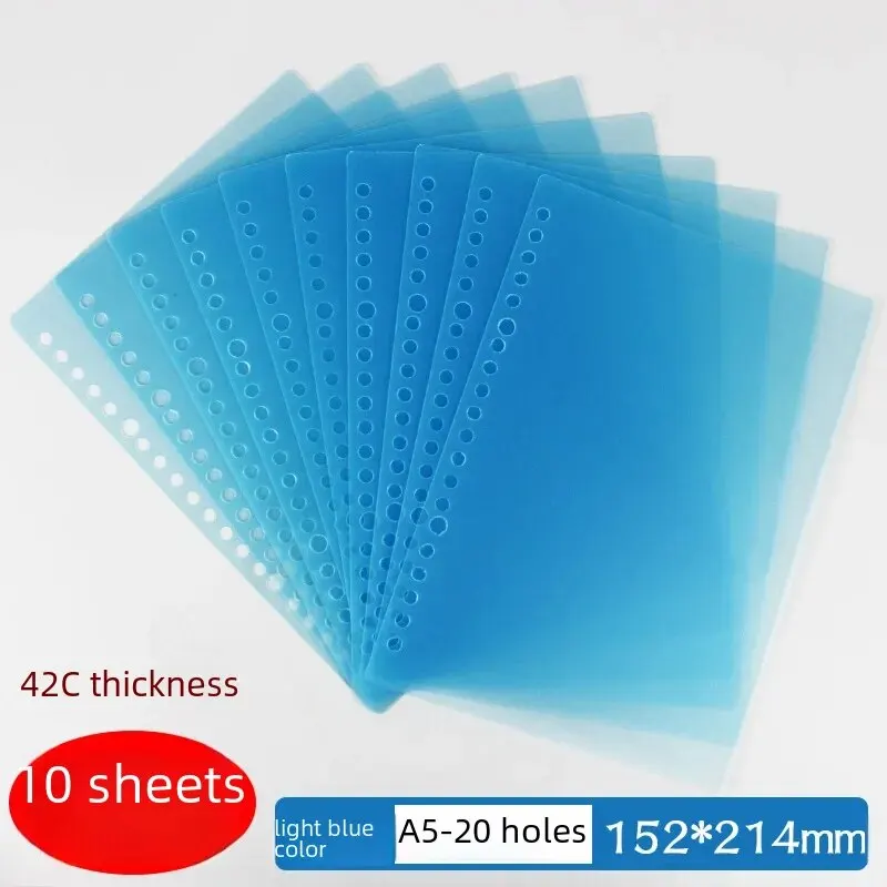 A5/20 holes light blue 10 pieces