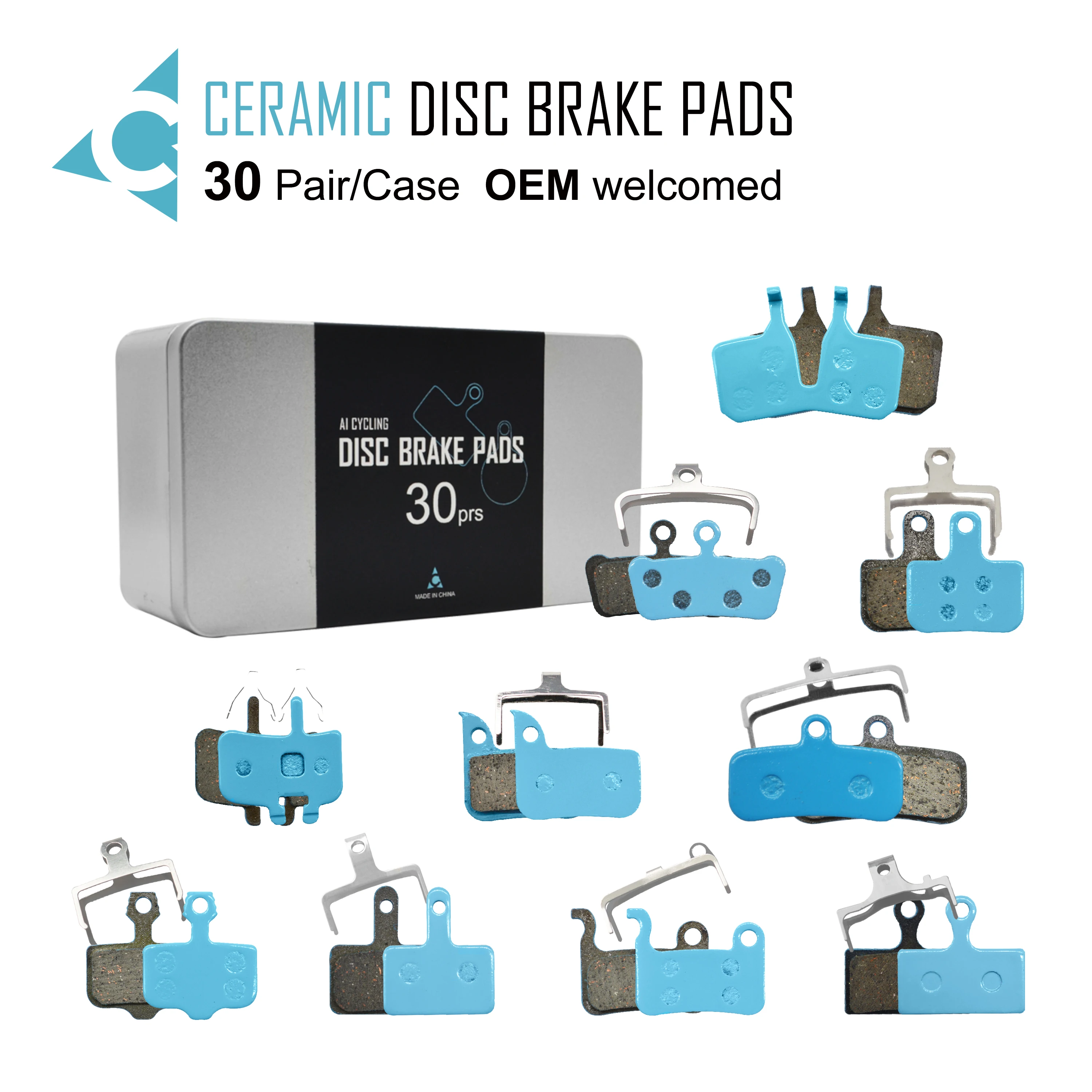 30prs Mtb Bike Bicycle Hydraulic Brake Pad Ceramics For Shimano Sram