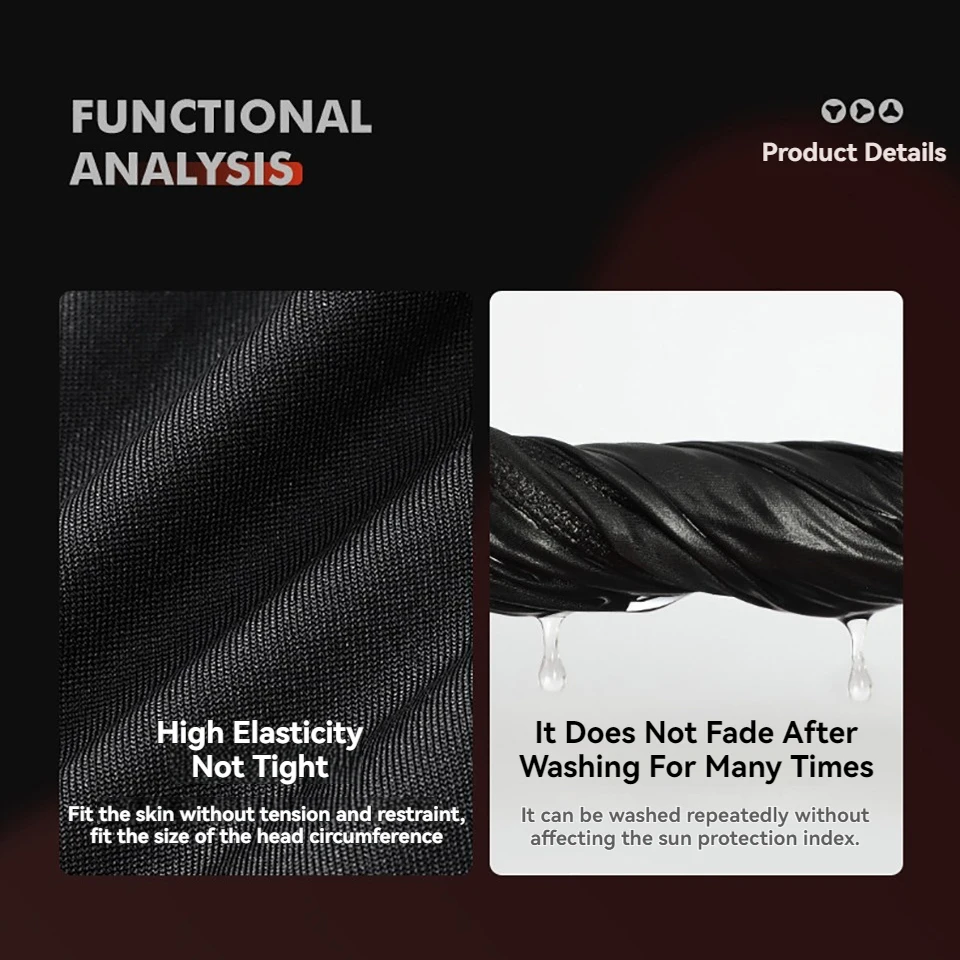 GTUBIKE Mountaineering Scarf Mask Ice Silk Sun Protection Back Neck High Elasticity Light And Thin Quick-drying Mask Men Women