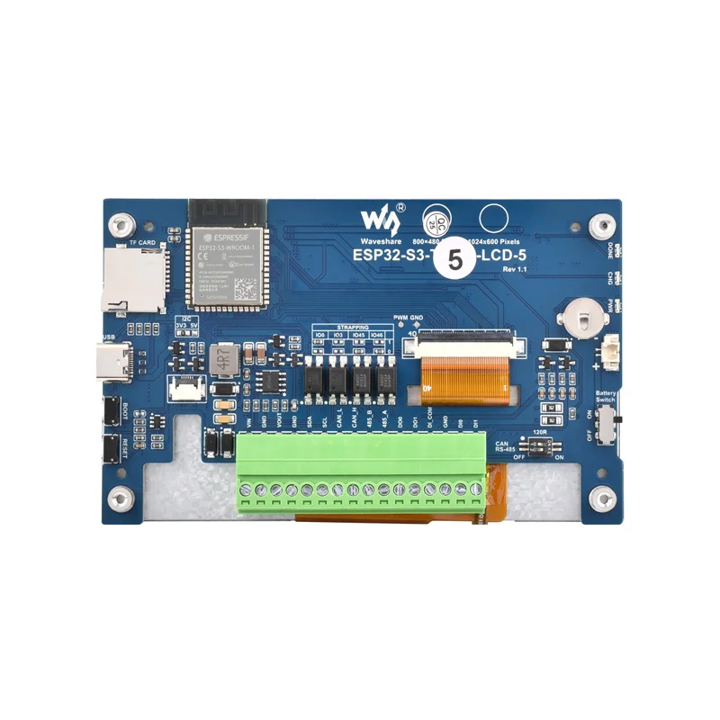 Development Board ESP32 S3 5 inch LCD (B) 1024x600 / 800&times;480 Captive TouchScreen Display LVGL HMI Sensor CAN RS485