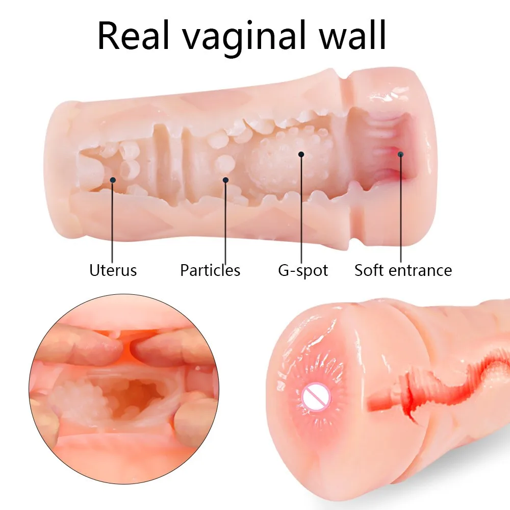 Male Masturbator Male Masturbator Cup Vacuum Pocket Pussy Realistic Anal Artificial Vagina Blowjob Sucking Deep Throat Oral Sex Toys For Men