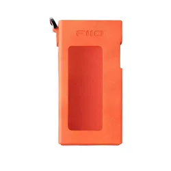 FiiO Premium Leather Protective Case with Anti - Slip Design and Carrying Strap (Orange Leather Case)