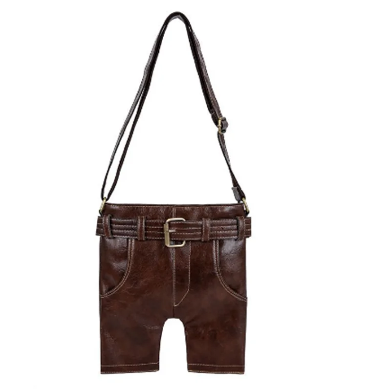 

Women 2023 Shoulder Crossbody Bag Four pockets Bags Special Denim Jean Shape Design Vintage PU Leather Bag Female Small Handbag