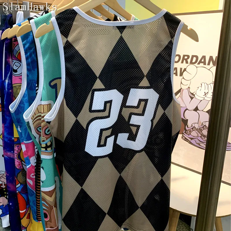 Hipjazer King Tiki 3D Print Battle Basketball Jersey CARTOON Summer Sport Beach Training Shirts Thermal Transfer Tanks