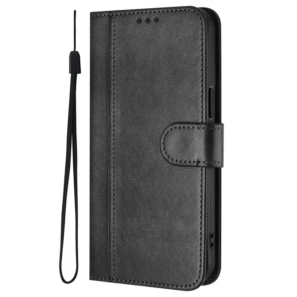 Premium Retro Leather Flip Phone Wallet Case - Durable Protective Cover