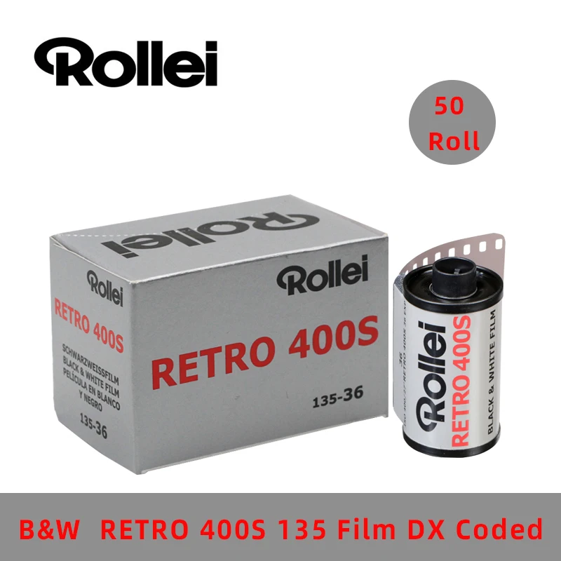 50 롤 Rollei SUPERPAN 200 Rollei Retro 80S Rollei Retro 400S RPX 100 RPX 25 RPX 400 135 35mm, 블랙 & 화이트 네거티브 필름