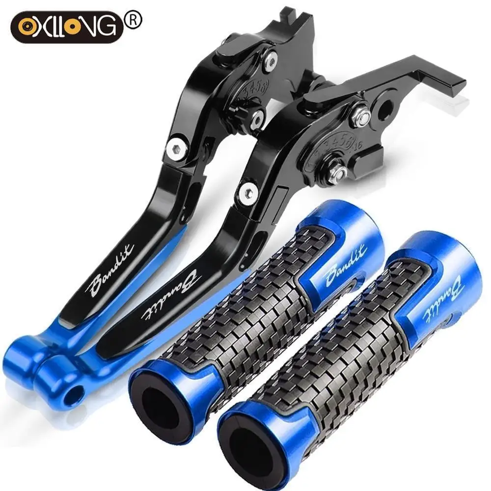 

Motorcycle Handlebar Grips GSF650 Handle Grips Foldable Brake Clutch Levers For Suzuki Bandit GSF 650 A GSF650 BANDIT 2005 2006