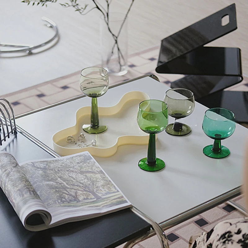 Original Vintage Forest Olive Green Goblet Water Cup Simple Coffee Cup