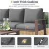 5 Pieces Aluminum Patio Furniture Set, 7-Seat Metal Outdoor Furniture Set with 4" Water-Resistant Cushion , Sets for Porch, Deck 6