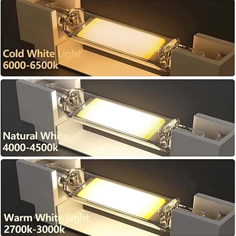 LED R7S 유리관 COB 전구 78MM 118MM 고출력 R7S 옥수수 램프 J78 J118 할로겐 조명 교체 50W 90W AC 110V 220V, 램프