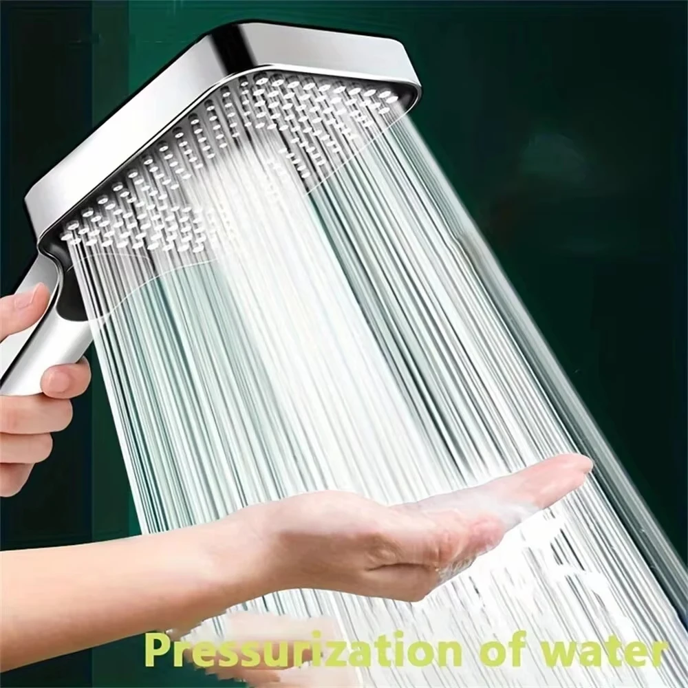 Adjustable Shower Head With 3 Modes Large Flow Shower Head High Pressure Water Saving Shower Faucet Bathroom Accessories