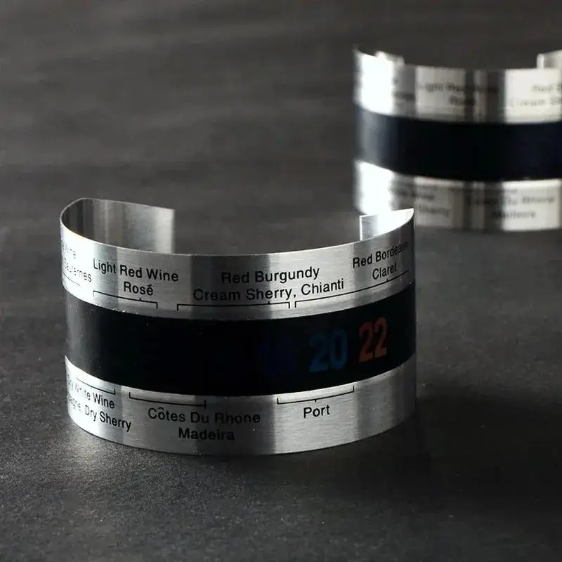 Wine Collar Thermometer Bar Beverage Tool Clever Bottle Snap Thermometer LCD Display Clip Sensor For Champagne Beer Red Wine