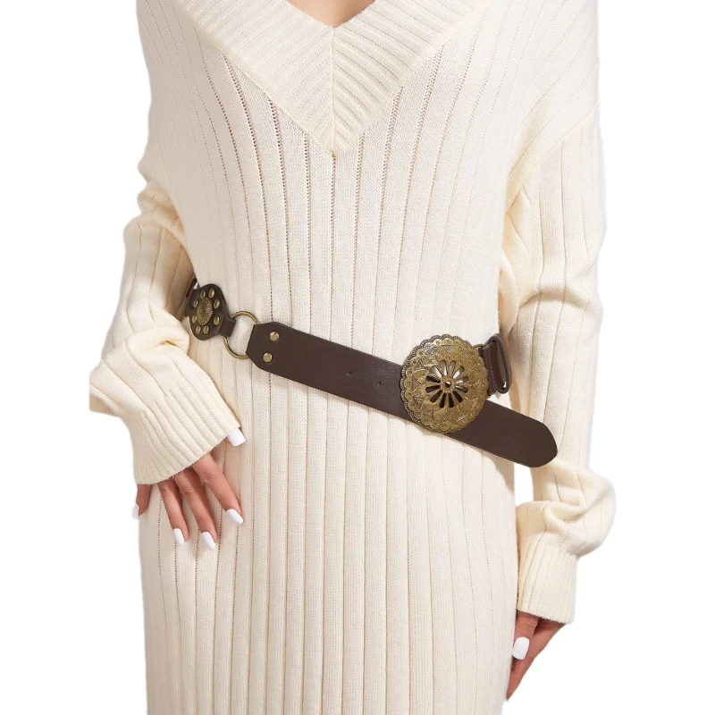 

Brown Waist Chain Cowgirl Charm Belt for Women Prom Banquet Club Party