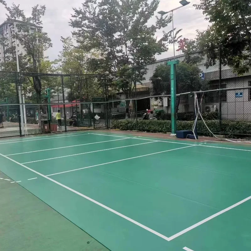 

Beable Outdoor Sports Flooring For Basketball Volleyball Tennis Court Easy To Install Clean Have White Lines Custom LOGO