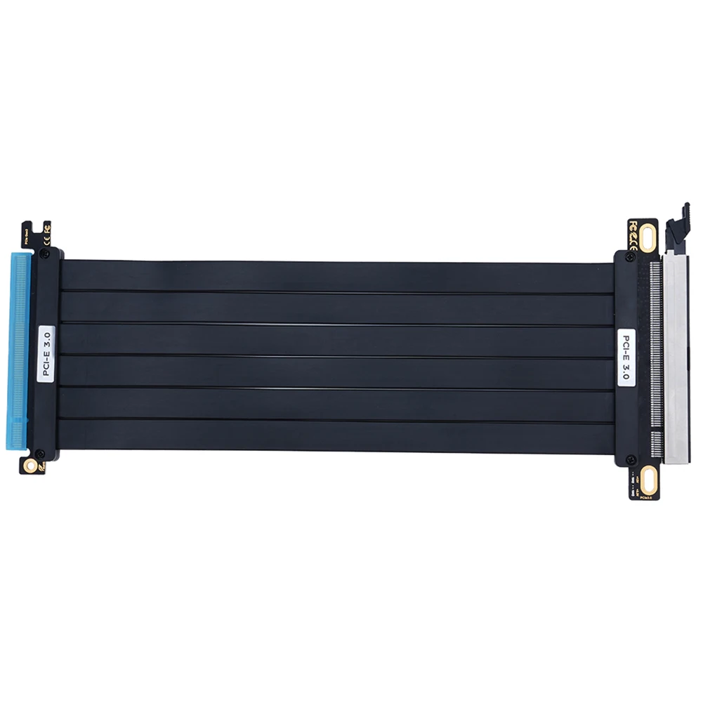 PCI-E 3.0 X16 Riser Cable Video Card High Speed Flexible Extender Card EMI Shielded PCI Express Gen 3 180° GPU Extension Cord