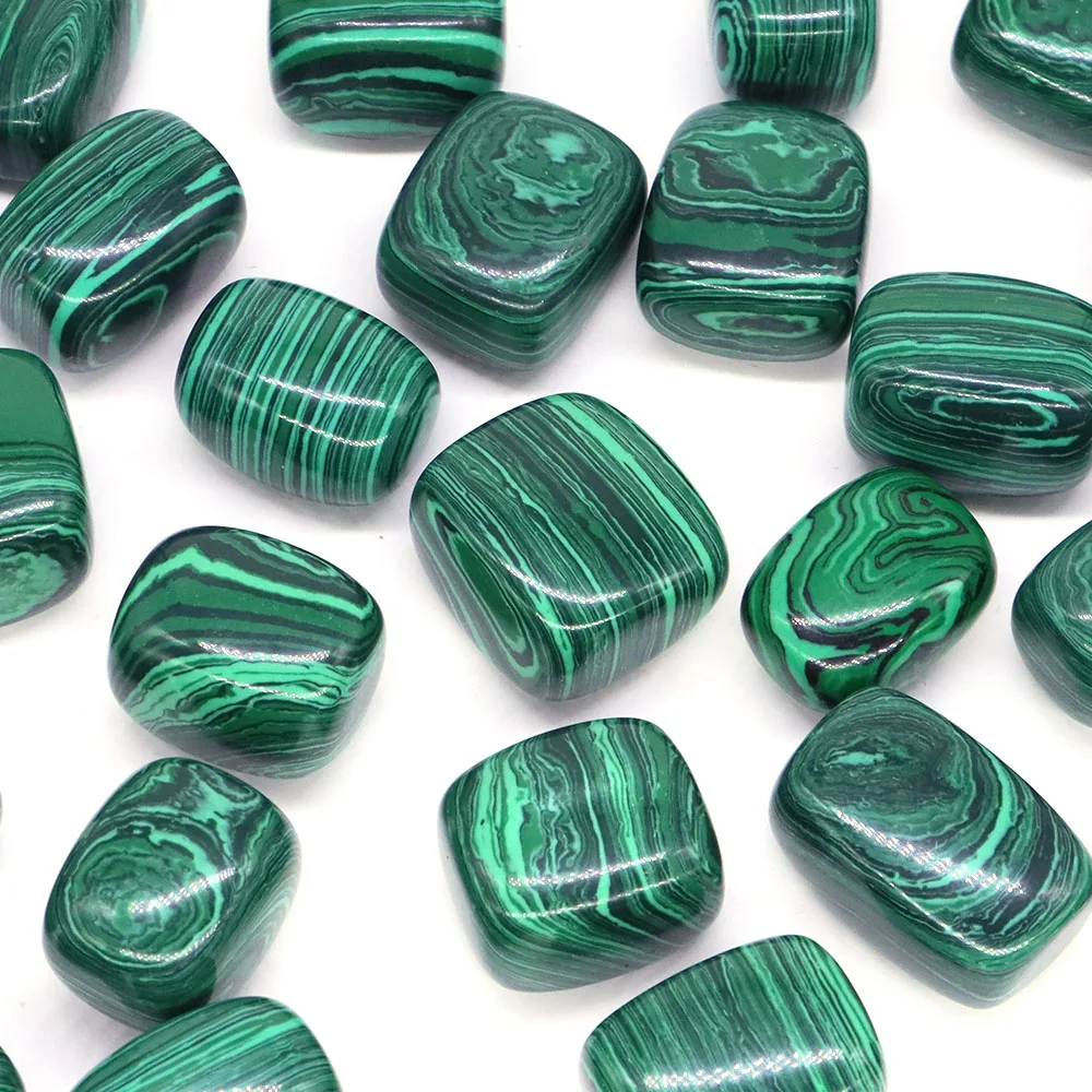 Tumbled Stones Malachite Turquoise Reiki Healing Crystal Energy Ore Minerals Gems Specimen Home Garden Tank Aquarium Decoration