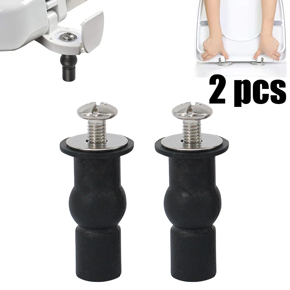 2PackToiletSeatScrewsHingesExpandingRubberTopBottomLoadNuts