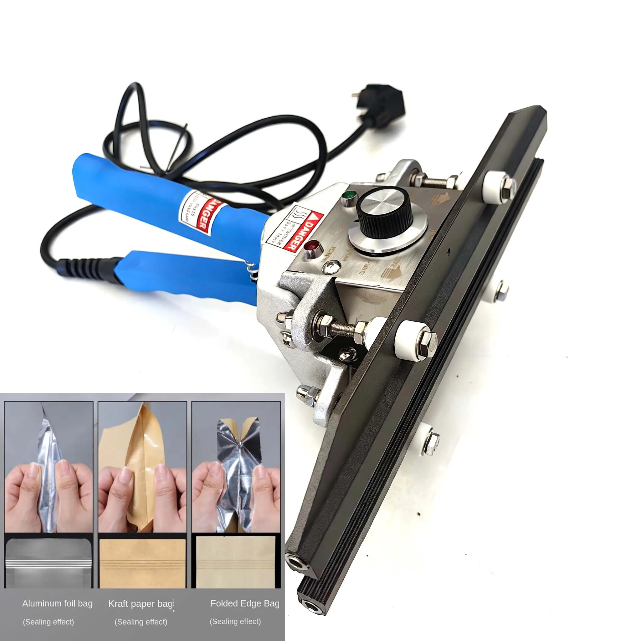 Hand Press Aluminum Foil Bag Sealing Machine Heat Kraft Paper Bag Clamp Sealer Kraft Paper Bag Mylar Plastic Bag Sealer 1