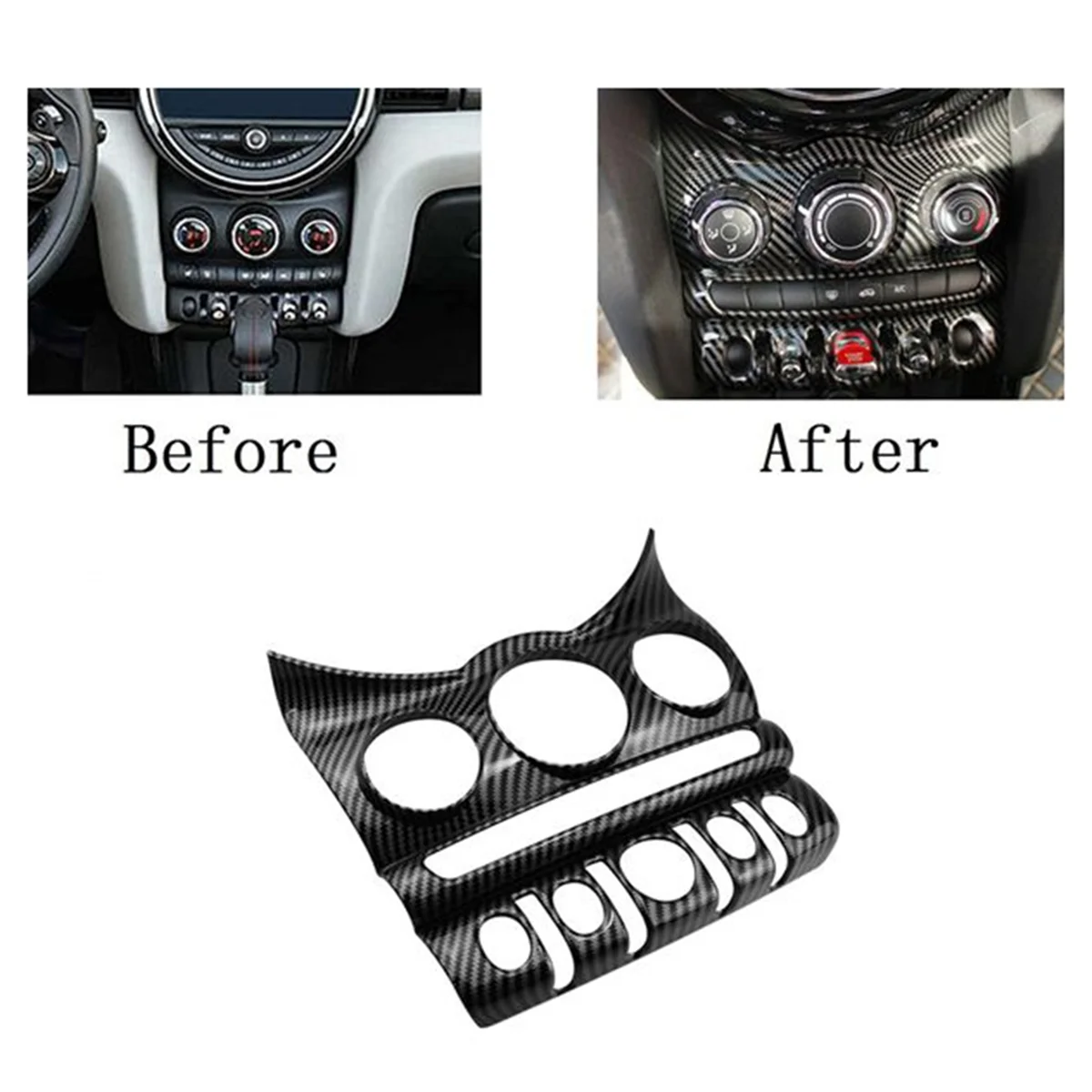 Car Air Conditioning CD Panel Cover Trims Frame Fit for Mini Cooper F55 F56 F57 Hatchback 2014-