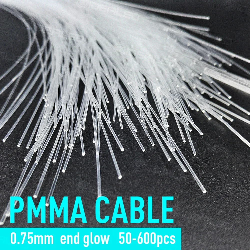 0.75mm PMMA End Glow Car Fiber Optic Light 2m-10m Paired with Source Machine DIY Roof Starry Sky Effect Decorative Home Theater