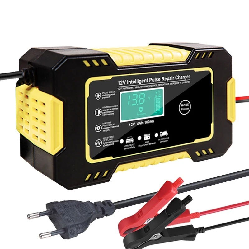 Car Battery Charger New Full Automatic 12V Display Smart Battery Charger