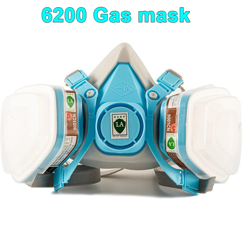 

New 7-in-1 6200 Dust Gas Respirator Half Face Dust Mask For Painting Spraying Organic Vapor Chemical Gas Filter Work Safety