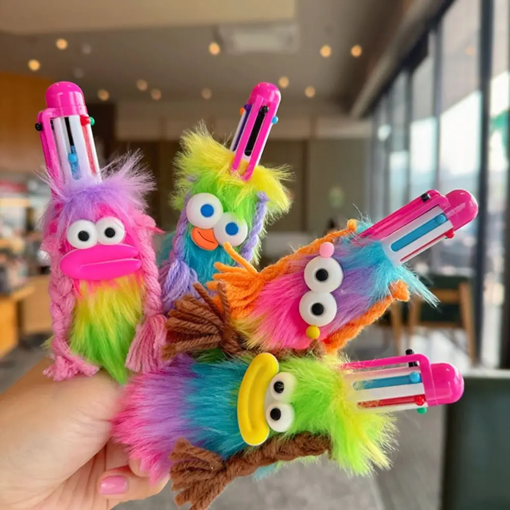 

Детская плюшевая ручка Bucktooth в виде кролика, ручка для письма с радужной надписью, ручка для письма