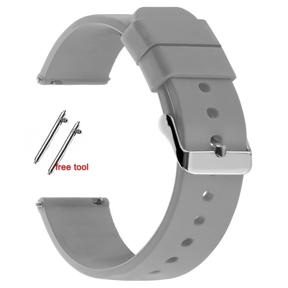 Versatile Silicone Watch Strap - Multiple Sizes Available