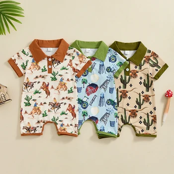 Short Sleeve Button-Up Jumpsuit 1