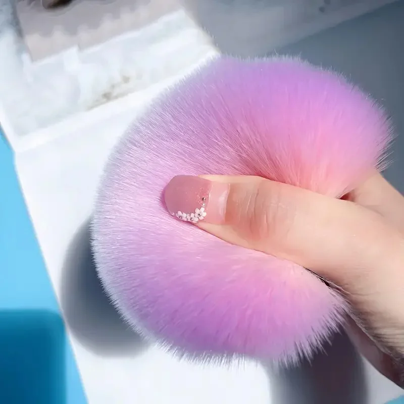Nail Art Dust Brush Glitter Square Handle UV Painting Gel Cleaning Brushes Make Up Nail Art UV Powder Remover Manicure Tools 5