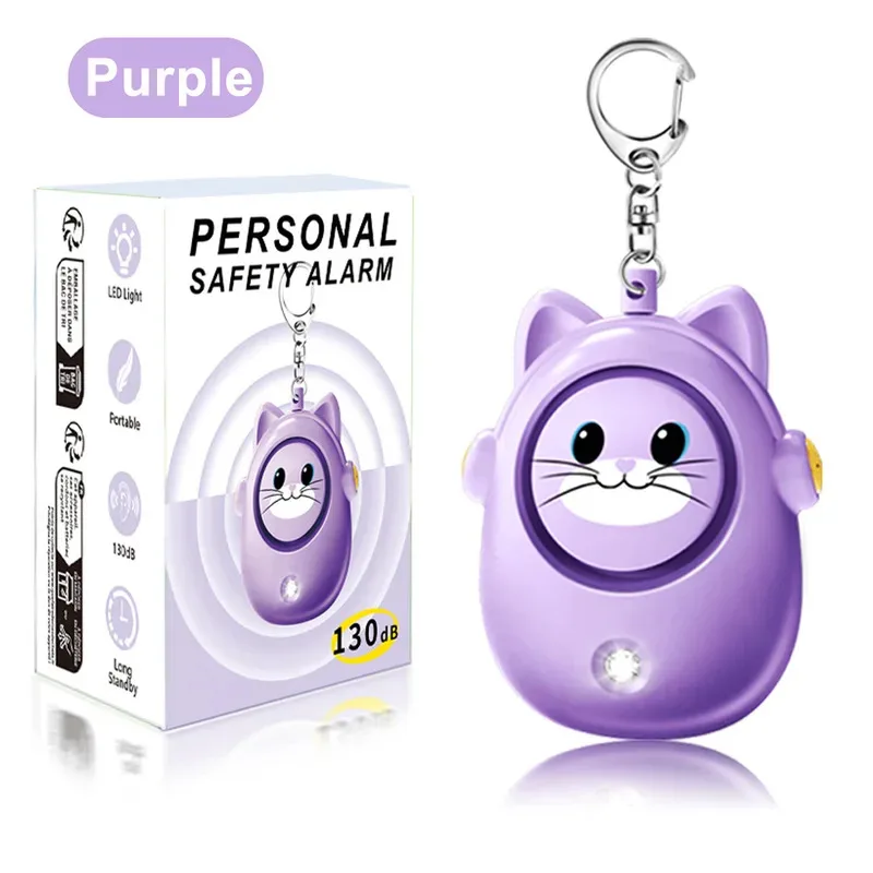 2026 New HOT Cute Cat Personal Alarm, Women's Anti-wolf Artifact, Outdoor Children's and Women's Emergency Self-defense Keychain