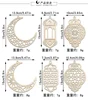 1Pc Retro Ethnic Style Hollow Carved Design Wooden Hanging Decoration Creative Window Porch Garden Shadow Art Decoration 6
