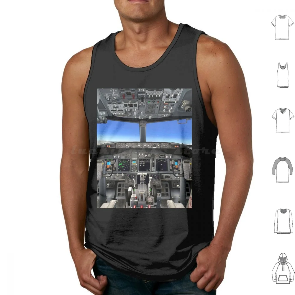 Flight Sim 737 In Flight Tank Tops Stampa Cotton Flight Sim Microsoft Flight Simulator 2021 Flight Simulator Flight