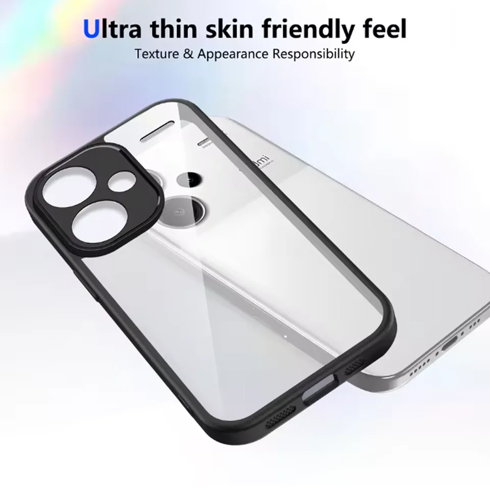 Shockproof Air Cushion Silicon Bumper Clear Matte Back Phone Case