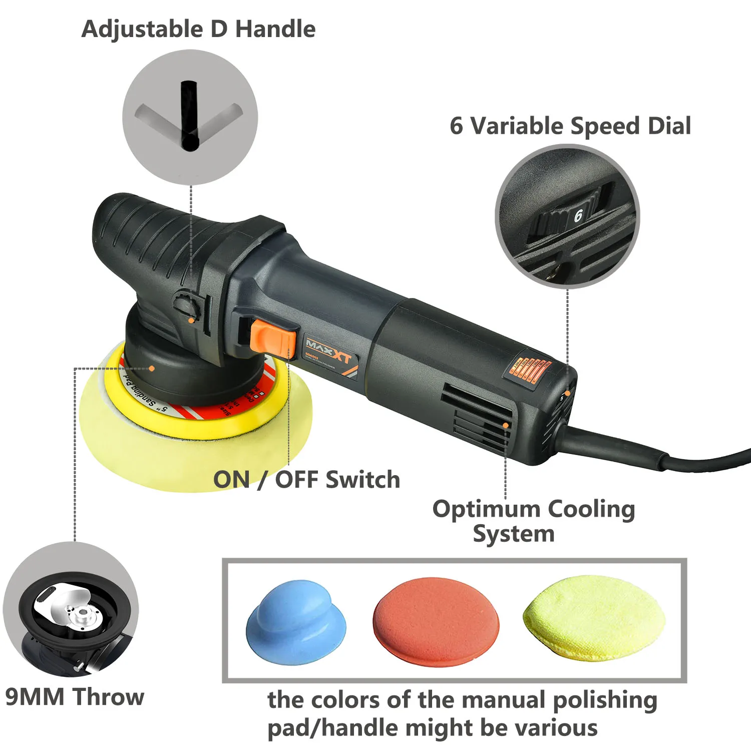 KRAUSS PULIDORA ORBITAL 900W