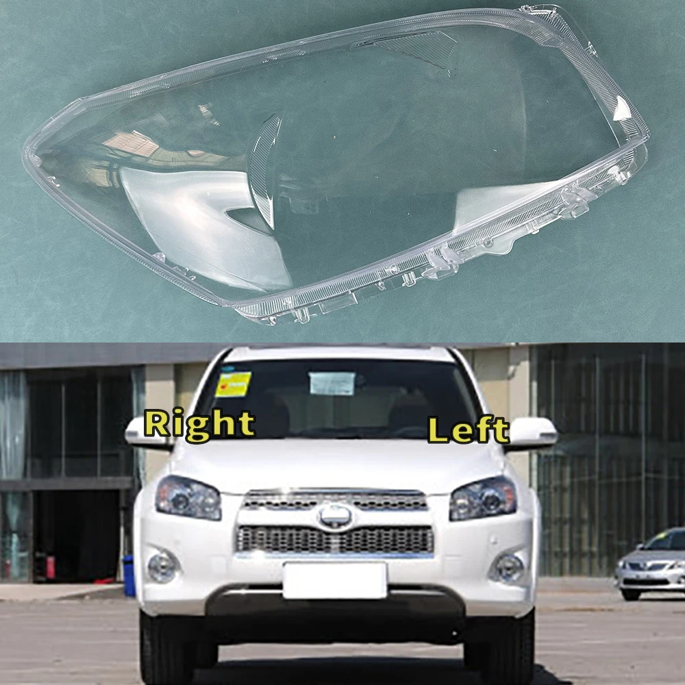 

For Toyota Rav4 2009 2010 2011 2012 Headlamp Lamp Shell Headlight Cover Transparent Lampshade Plexiglass Replace Original Lens
